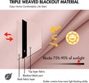 ANRODUO Light Pink Blackout Curtains for Girls Bedroom Living Room, Back Tab Rod Pocket Pinch Pleated Thermal Insulated Room Darkening Curtains 120 Inches Long 2 Panels, 52 x 120 Inch by TinyTreasures Baby Boutique