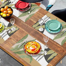 Tropical Palm Leaf Linen Placemats Set of 4 Summer Green Banana Leaves Themed Kitchen Place Mats Washable Non-Slip Heat Resistant Fabric Dining Table Placemats 12x18 Inch by CozyNest Decor