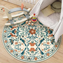 Moynesa Boho Bird Round Rug 6ft, Machine Washable Circle Area Rug for Living Room Ultra Thin Soft Large 6'x6' Bedroom Carpet for Office Kitchen Dining Room Under Table, Indoor, Easy Clean, Beige by TinyTreasures Baby Boutique