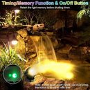 RGB Underwater Pond Lights, 20 Colors Dimmable Fountain Lights with Timer, IP68 Waterproof Underwater Submersible Led Lights with Remote Control for Outdoor Ponds Aquarium Garden Pool (Set of 4) by GreenHaven Gardens