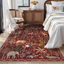 OJIA Jungle Print Washable Area Rugs 5x7, Soft Rugs for Living Room Ultra-Thin Non-Shedding Modern Bedroom Rug, Stain Resistant Throw Rug Large Carpet for Kids Nursery Dining Room, Red by TinyTreasures Baby Boutique