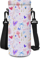 AUPET Water Bottle Sling Bag Carrier Crossbody Sleeve,Insulated Neoprene Bottle Case Holder Pouch Cover 500ML/17oz with Shoulder Strap for Walking Women Men by TinyTreasures Baby Boutique