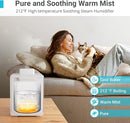 3L Stainless Steel Warm Mist Humidifier with Easy Clean and Warm Steam Function, Healthy Air Mist Humidifiers for Bedroom Living Room, with Sleep Mode and Auto-off Setting by TinyTreasures Baby Boutique