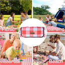 HX&OD Outdoor Picnic Blanket, Extra Large, 80''x60'' Waterproof Foldable Blankets Gingham Picnic Mat for Beach, Camping Grass Lawn Park Accessories Cute Couple Ideas Wedding (Red, 80”x60”) by TinyTreasures Baby Boutique
