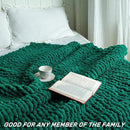 Chunky Knit Blanket - Luxury Soft Cozy 40 * 50 Throw Blanket,100% Woven Blanket Rope Knot Throw Blanket for Couch, Sofa, Home Decor, Gift - Machine Washable（Blackish Green） by CozyNest Decor