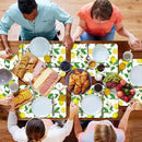 Lemon Placemats Set of 6 Summer Plastic Table Mats Yellow Lemonade Theme Place Mats Washable Vinyl Rustic Holiday Table Decoration for Indoor Outdoor Party Kitchen Dining by CozyNest Decor
