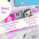 iVyne Rechargeable A4 Light Pad for Tracing & Weeding - LED Light Board for Weeding Vinyl - for Cricut Vinyl Weeding Tools - Ultra-Thin & Portable - Perfect for Artists & Crafters - Purple by TinyTreasures Baby Boutique