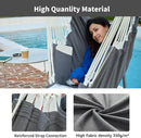 Hanging Hammock Chair Swing MAX 500 lbs Outdoor Hanging Chair with Footrest Indoor Swing Chair with Portable Steel Spreader Bar and Hardware Kit for Bedroom Living Room Patio Porch - Dark Grey by GreenHaven Gardens