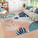 Lahome Washable Area Rug 5x7 - Non-Slip Soft Carpet for Bedroom Ultra-Thin Stain Resistant Rug for Living Room Throw Cute Kids Nursery Rug, Boho Botanical Print Indoor Rugs for Entryway Office by TinyTreasures Baby Boutique
