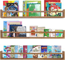 AZSKY Light Walnut Nursery Book Shelves 36 in Floating Wall Mounted Bookshelf Kids Room Hanging Shelves Toddlers Toys Books Storage Organizer a Set of 3 by TinyTreasures Baby Boutique