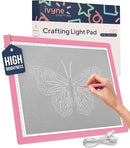 iVyne Corded Light Pad for Weeding Vinyl - A4 Light Box for Drawing - Light Board for Tracing - Light Box for Diamond Painting, Weeding Vinyl, Sketching, Tracing (Pink) by TinyTreasures Baby Boutique