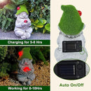 Solar Gnomes Garden Statues, Outdoor Lighted Gnome with Ladybugs Garden Decor Waterproof Figurines for Patio Porch Balcony Yard Lawn Lantern, Yard Art Decorations Gifts for Garden Patio Lawn by GreenHaven Gardens