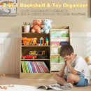 Kids Bookshelf, 4-Tier Kids Wooden Bookshelf with Toy Storage Montessori Toy Shelf, 32”L x 16”D x 32”H Nursery Bookshelves Childrens Bookcase Baby Toddler Book Shelf for Kids Rooms Clearance by CozyNest Decor