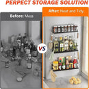 Spice Rack Wall Mounted 2 Pack, Space-Saving Spice Organizer for Spice Jars and Seasonings,Screw or Adhesive Hanging Spice Rack Organizer for Your Kitchen Cabinet,or Pantry Door by CozyNest Decor