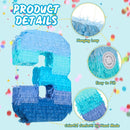 Sratte Number 1 2 3 4 5 6 7 8 9 Piñata with Stick Blindfold Confetti, Gradient Blue Piñata for Kids Boys Girls Birthday Party Anniversary Decorations Supplies(Number 3) by TinyTreasures Baby Boutique