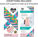 Choose Friendship Bracelet Making Kit – 20 Pre-Cut Threads, Portable Loom with Storage, Makes 8 Bracelets, Craft Gift for Kids Ages 8+, Blush Pink “Macaroon” by TinyTreasures Baby Boutique