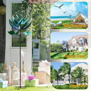 LimeHill Wind Spinner for Yard and Garden - Large Metal Windspinners for Outdoor Decorations (Blue Lotus (24 X 84 Inches)) by CozyNest Decor