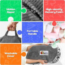 Hobestluk 2.5FT Bean Bag Chair Beanbags Small Bean Bag Chair with Filler Included Teardrop Bean Bag with Removable Cover for Bedroom Living Room (Small, Grey) by CozyNest Decor