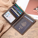Polare Luxury RFID Blocking Leather Passport Holder Travel Wallet For Men and Women (Dark Brown with AirTag Slot) by TinyTreasures Baby Boutique