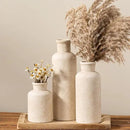 Ceramic Vases Set of 3, Whitewashed Neutral Flower Vases Home Decor, Pottery Rustic Farmhouse Decorative Vases Modern Decor for Table Mantel Entryway Bookshelf Living Room Kitchen Bedroom by CozyNest Decor