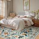 Moynesa Washable Boho Bird 6x9 Area Rugs, Ultra Thin Soft Living Room Rugs for Bedroom Non Slip, Stain Resistant, Easy Clean, Large Beige Indoor Throw Carpet for Dining Room Office Nursery by TinyTreasures Baby Boutique