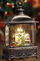 Village Snow Globe Christmas Decorations Gifts Auto Snowfall Glitter Music Collection Village Scene Train Tree Church Snowman with 6H Timer USB/Battery Powered 12 inch by CozyNest Decor