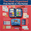 KeepGoing Travel First Aid Kit for Kids – 130 Pc. for Car, Home, Purse, Diaper Bag & Backpack with Latex-Free Bandages - Mini First Aid Kit Travel Size TSA-Approved by TinyTreasures Baby Boutique