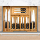 VaeFae Premium Bamboo Drawer Organizer, Expandable Silverware Drawer Organizer, Cutlery Tray with Dividers for Kitchen Utensils (Natural, Large) by CozyNest Decor