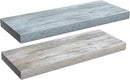 Sorbus Floating Shelf — Hanging Wall Shelves Decoration — Perfect Trophy Display, Photo Frames — Extra Long 24 Inch (Rectangle Shelf Set - Blue White) by CozyNest Decor
