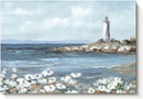 cozy country Lighthouse Wall Art 16"x11" - Coastal Pictures Beach Canvas Ocean Decor - Nautical Artwork Seascape Painting for Bathroom, Bedroom, Sea House by CozyNest Decor