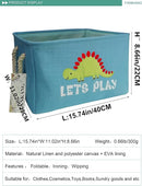 FANKANG Rectangular Laundry Basket Nursery Storage Fabric Storage Bin Storage Hamper,Gift Baskets (Single Dinosaur) by TinyTreasures Baby Boutique