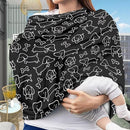 Binienty Dachshund Print Car Seat Cover for Babies Multi Use Nursing Cover for Newborn Boys Girls Soft Breathable Newborn Carrier/Stroller/Shopping Car by TinyTreasures Baby Boutique