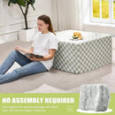 Hobestluk Rectangle Ottoman Memory Foam Footrest for Couch with Removable Cover Large Floor Seating for Adults Ottoman Coffee Table for Living Room, Bedroom or Office (Plush GREYOLIVE, Footrest) by CozyNest Decor