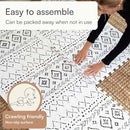 Baby Play Mat for Floor – 4x6ft Boho | Soft Non Toxic Premium EVA Foam Tiles for Tummy Time, Crawling & Playroom – Waterproof Interlocking Floor Mat for Babies & Toddlers by Lillefolk (6 Tiles) by TinyTreasures Baby Boutique