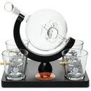 Marine Decanter Set With Four 3 oz Shot Glasses 1000ml