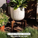 HPC DECOR 2 Pack Wood Plant Stand-Mid Century Modern Planter Stands-Wooden Flower Pot Stands Riser,Low Short Plant Stands Indoor-Modern Minimalist Wooden Stool for Plant Pot Holder, Fit 5-15 Inch Pot. by GreenHaven Gardens