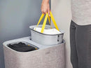 Joseph Joseph Tota 90 liter/23.8 gallon Laundry Hamper Separation Basket with lid, 2 Removable Washing Bags with Handles - Gray by CozyNest Decor