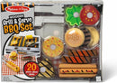 Melissa & Doug Grill and Serve BBQ Set (20 pcs) - Wooden Play Food and Accessories by TinyTreasures Baby Boutique