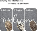 Durable Low Profile Floor Mat, Indoor and Outdoor, Non Slip Rug, Easy to Clean Welcome Mat, for High Traffic Areas, Entryway, Patio (36x24", Grey)
