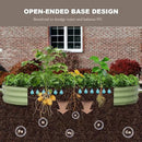 Raised Garden Bed, 8x4x1ft Galvanized Outdoor Planter Beds with Safety Edging and Gloves, Oval Metal Planter Box for Gardening Vegetables Flowers Herb by GreenHaven Gardens