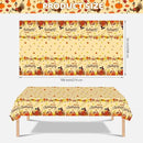 2 Pack Happy Thanksgiving Tablecloth - Fall Thanksgiving Turkey Table cloths, Disposable Plastic Rectangle Autumn Pumpkin Maple Leaf Table Cover for Thanks Giving Tables Decor Party Supplies,108x54In by CozyNest Decor