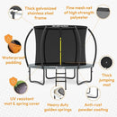 JUMPZYLLA Trampoline Outdoor 8FT 10FT 12FT 14FT 15FT 16FT with Enclosure and Ladder, ASTM Approved Recreational Trampoline for Kids and Adults, Anti-Rust Coated Frame by TinyTreasures Baby Boutique