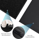 Rubber Door Mat About W3' ×L16' Heavy Duty Large Outdoor Indoor Mat Durable Entrance Doormat Waterproof Rubber Back Rugs for Home Entryway Patio Porch Office Business Areas (Black) by GreenHaven Gardens