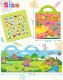 Benresive Reusable Sticker Book for Toddlers 2-4 Years, Fun Travel Stickers for Kids, Waterproof Sticker Books for Toddlers 1-3, Crafts Activities for Todddlers 1-3 2-4 3-5 - Dinosaurs by TinyTreasures Baby Boutique