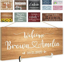 Custom Wood Sign Prsonalized Text Business Home Decor, Personalized Rustic Plaque Board Hanging Wooden Name Sign for Wall Art, Customized Signs Plank Decoration Gifts for Wedding Family Farmhouse Kitchen, Rectangle by CozyNest Decor
