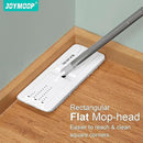 JOYMOOP White Flat Mop & Bucket with 1 Microfiber Pad, 12 Disposable Toilet Brushes, Stainless Steel Toilet Brush and Holder Set, Multi-Functional Cleaner for Floors, Windows, and Toilets by CozyNest Decor