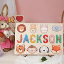 Personalized Name Puzzle for Kids, Personalized Baby Gifts Name Puzzles for Toddlers 1-3 with Pegs Engraved Text Greetings on Back, 1st Birthday Christmas Easter Gifts for Boys&Girls, Montessor Toys by TinyTreasures Baby Boutique
