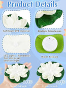 Hortsun 12 Pcs Floating Lotus Lights with Batteries Lily Pads Pool Flowers Diwali Pooja Decorations Floating Candles Decor for Pool Pond Outdoor Indoor(3.94/5.91 Inch,White) by GreenHaven Gardens