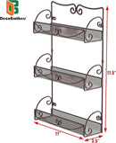 Deco Brothers 3 Tier Wall Mounted Hanging Spice Rack, Bronze by CozyNest Decor