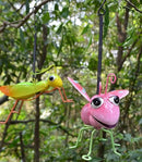 GIFTME 5 Outdoor Wall Decorations,Ladybug and Mantis Metal Outdoor Decor,Set of 2 Metal Yard Art-Perfect Garden Lover Gifts